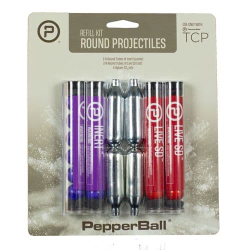 UTS/PEPPERBALL 970010215 TCP Round Projectile Refill Kit Includes Inert (VXR)/Live (VXR) Projectile 4 CO2 cartridges UTS/PEPPERBALL 970010215 TCP Round Projectile Refill Kit Includes Inert (VXR)/Live (VXR) Projectile 4 CO2 cartridges