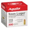 Aguila 1E097700 9mm Luger 115 gr Full Metal Jacket (FMJ) 300 Bx Aguila 1E097700 9mm Luger 115 gr Full Metal Jacket (FMJ) 300 Bx
