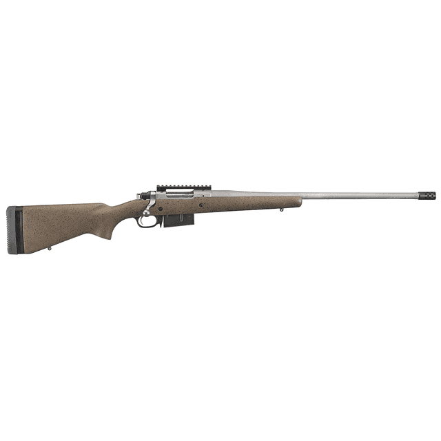 Ruger 47197 Hawkeye Long-Range Hunter 6.5 PRC 3+1 22" Matte Stainless Black Speckled Brown Synthetic Stock Right Hand (Full Size) Ruger 47197 Hawkeye Long-Range Hunter 6.5 PRC 3+1 22" Matte Stainless Black Speckled Brown Synthetic Stock Right Hand (Full Size)