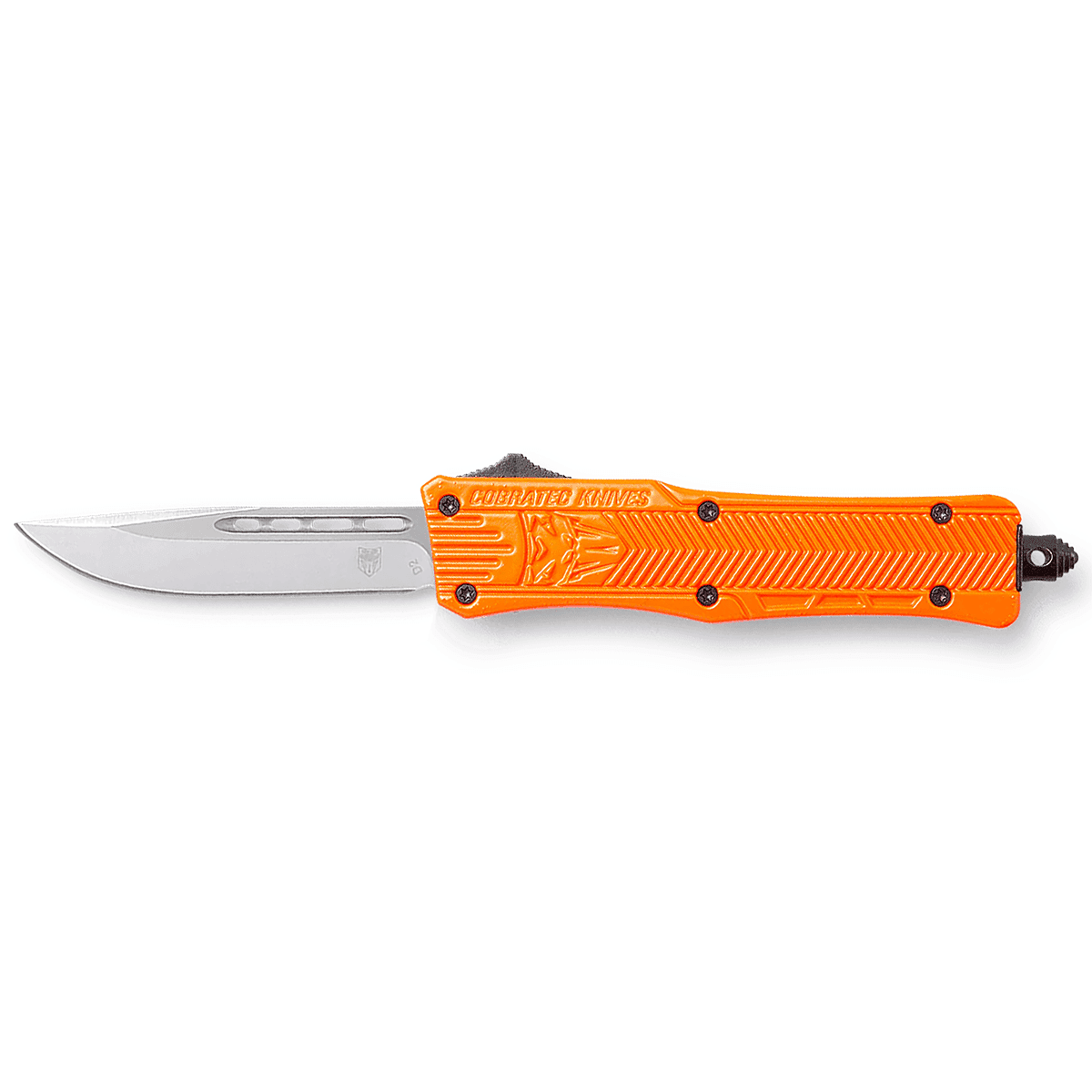 CobraTec Knives SORCTK1SDNS CTK-1 Small 2.75" OTF Drop Point Plain D2 Steel Blade/Orange Aluminum Handle Features Glass Breaker Includes Pocket Clip CobraTec Knives SORCTK1SDNS CTK-1 Small 2.75" OTF Drop Point Plain D2 Steel Blade/Orange Aluminum Handle Features Glass Breaker Includes Pocket Clip