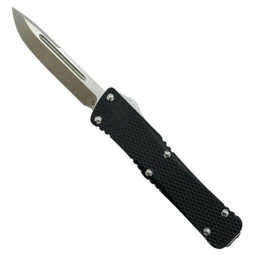 CobraTec Knives MKMDNS Mini Mamba 2.25" OTF Drop Point Plain D2 Steel Blade/Black Aluminum Handle Includes Pocket Clip CobraTec Knives MKMDNS Mini Mamba 2.25" OTF Drop Point Plain D2 Steel Blade/Black Aluminum Handle Includes Pocket Clip