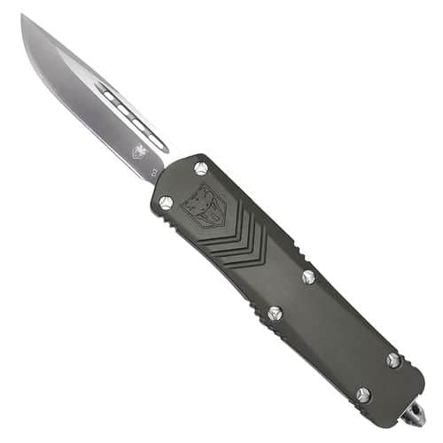 CobraTec Knives SGYFSXSDNS FS-X Small 2.50" OTF Drop Point Plain D2 Steel Blade/Gray Anodized Aluminum Handle Features Glass Breaker Includes Pocket Clip CobraTec Knives SGYFSXSDNS FS-X Small 2.50" OTF Drop Point Plain D2 Steel Blade/Gray Anodized Aluminum Handle Features Glass Breaker Includes Pocket Clip