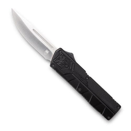 CobraTec Knives BCTLWDNS Lightweight 3.25" OTF Drop Point Plain D2 Steel Blade/Black Aluminum Handle Includes Pocket Clip CobraTec Knives BCTLWDNS Lightweight 3.25" OTF Drop Point Plain D2 Steel Blade/Black Aluminum Handle Includes Pocket Clip