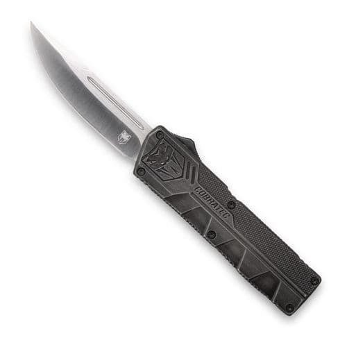 CobraTec Knives SWCTLWDNS Lightweight 3.25" OTF Drop Point Plain D2 Steel Blade/Stonewashed Aluminum Handle Includes Pocket Clip CobraTec Knives SWCTLWDNS Lightweight 3.25" OTF Drop Point Plain D2 Steel Blade/Stonewashed Aluminum Handle Includes Pocket Clip
