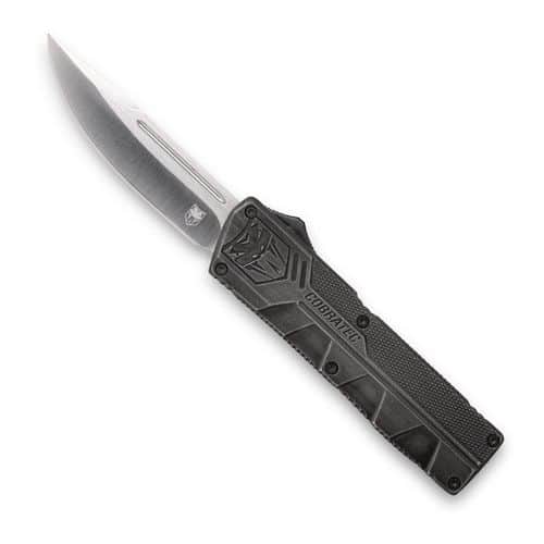 CobraTec Knives SWCTLWDNS Lightweight 3.25" OTF Drop Point Plain D2 Steel Blade/Stonewashed Aluminum Handle Includes Pocket Clip CobraTec Knives SWCTLWDNS Lightweight 3.25" OTF Drop Point Plain D2 Steel Blade/Stonewashed Aluminum Handle Includes Pocket Clip