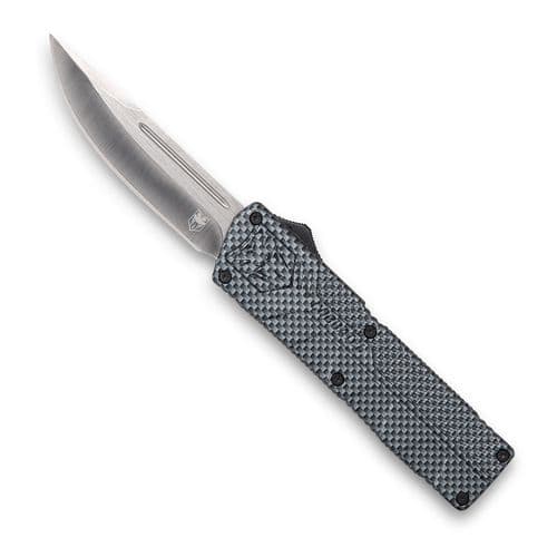 CobraTec Knives CFCTLWDNS Lightweight 3.25" OTF Drop Point Plain D2 Steel Blade/Carbon Fiber Aluminum Handle Includes Pocket Clip CobraTec Knives CFCTLWDNS Lightweight 3.25" OTF Drop Point Plain D2 Steel Blade/Carbon Fiber Aluminum Handle Includes Pocket Clip