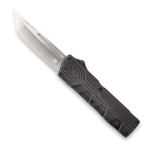 CobraTec Knives SWCTLWTNS Lightweight 3.25" OTF Tanto Plain D2 Steel Blade/Stonewashed Aluminum Handle Includes Pocket Clip CobraTec Knives SWCTLWTNS Lightweight 3.25" OTF Tanto Plain D2 Steel Blade/Stonewashed Aluminum Handle Includes Pocket Clip