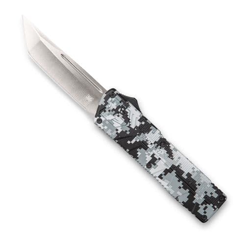 CobraTec Knives WDCCTLETNS Lightweight 3.25" OTF Tanto Plain D2 Steel Blade/Winter Digi Camo Aluminum Handle Includes Pocket Clip CobraTec Knives WDCCTLETNS Lightweight 3.25" OTF Tanto Plain D2 Steel Blade/Winter Digi Camo Aluminum Handle Includes Pocket Clip
