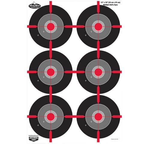 Birchwood Casey 35705 Dirty Bird Bullseye Hanging Tagboard Target 12" x 18" 8 Per Pack Birchwood Casey 35705 Dirty Bird Bullseye Hanging Tagboard Target 12" x 18" 8 Per Pack