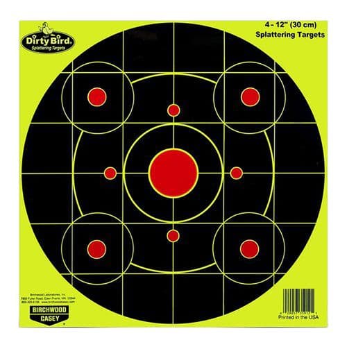Birchwood Casey 35925 Dirty Bird Circle Hanging Paper Target 12" 25 Per Pack Birchwood Casey 35925 Dirty Bird Circle Hanging Paper Target 12" 25 Per Pack