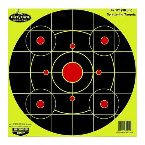 Birchwood Casey 35925 Dirty Bird Circle Hanging Paper Target 12" 25 Per Pack Birchwood Casey 35925 Dirty Bird Circle Hanging Paper Target 12" 25 Per Pack