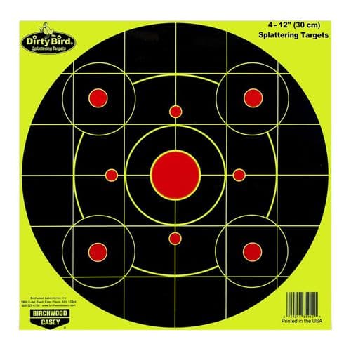 Birchwood Casey 35912 Dirty Bird Circle Hanging Paper Target 12" 4 Per Pack Birchwood Casey 35912 Dirty Bird Circle Hanging Paper Target 12" 4 Per Pack