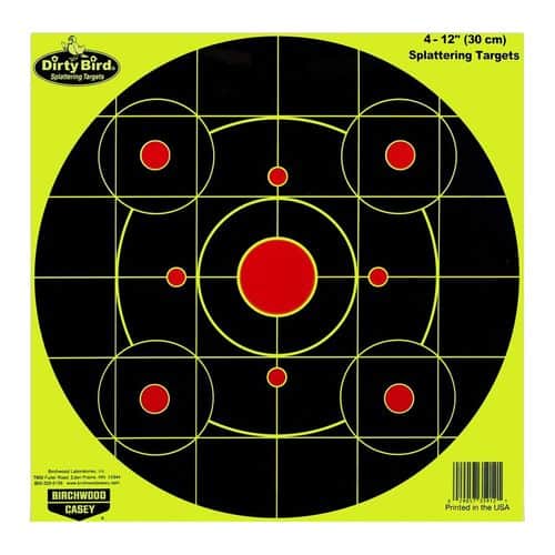 Birchwood Casey 35912 Dirty Bird Circle Hanging Paper Target 12" 4 Per Pack Birchwood Casey 35912 Dirty Bird Circle Hanging Paper Target 12" 4 Per Pack