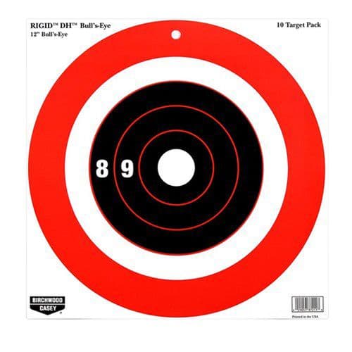 Birchwood Casey 37211 Rigid Bull's-Eye DH Bullseye Tagboard Target 12" x 12" 10 Per Pack Birchwood Casey 37211 Rigid Bull's-Eye DH Bullseye Tagboard Target 12" x 12" 10 Per Pack