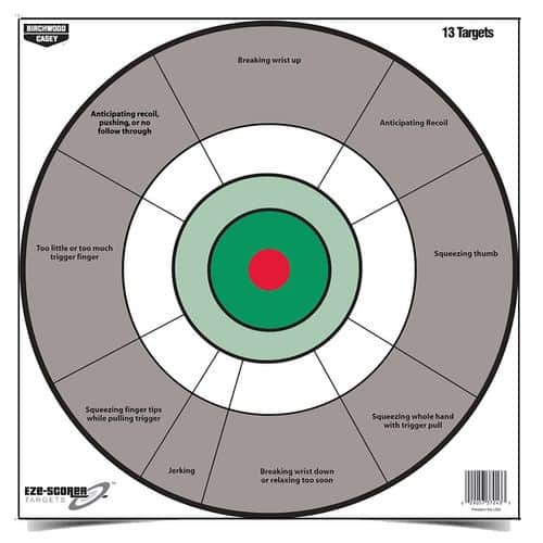 Birchwood Casey 37245 EZE-Scorer Handgun Trainer Bullseye Paper Target 12" 13 Per Pack Birchwood Casey 37245 EZE-Scorer Handgun Trainer Bullseye Paper Target 12" 13 Per Pack