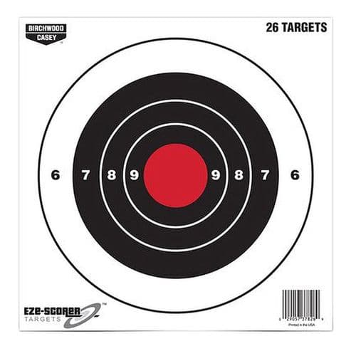 Birchwood Casey 37826 EZE-Scorer Bull's-Eye Bullseye Paper Target 8" x 8" 26 Per Pack Birchwood Casey 37826 EZE-Scorer Bull's-Eye Bullseye Paper Target 8" x 8" 26 Per Pack
