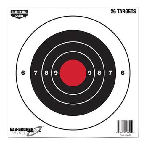 Birchwood Casey 37826 EZE-Scorer Bull's-Eye Bullseye Paper Target 8" x 8" 26 Per Pack Birchwood Casey 37826 EZE-Scorer Bull's-Eye Bullseye Paper Target 8" x 8" 26 Per Pack