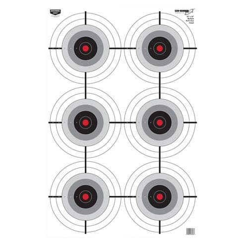 Birchwood Casey 37037 EZE-Scorer Multiple Bull's-Eye Bullseye Paper Target 23" x 35" 5 Per Pack Birchwood Casey 37037 EZE-Scorer Multiple Bull's-Eye Bullseye Paper Target 23" x 35" 5 Per Pack