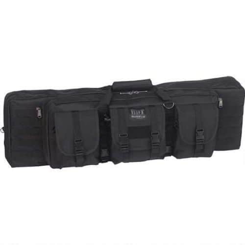 Bulldog BDT4043B BDT Tactical Single Rifle Case made of Nylon with Black Finish, 3 Accessory Pockets, Deluxe Padded Backstraps, Lockable Zippers & Padded Internal Divider 13" H x 43" W x 3" D Internal Dimensions Bulldog BDT4043B BDT Tactical Single Rifle Case made of Nylon with Black Finish, 3 Accessory Pockets, Deluxe Padded Backstraps, Lockable Zippers & Padded Internal Divider 13" H x 43" W x 3" D Internal Dimensions