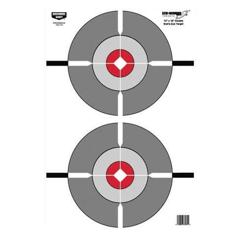 Birchwood Casey 37207 EZE-Scorer Double Bull's-Eye Bullseye Paper Target 12" x 18" 10 Per Pack Birchwood Casey 37207 EZE-Scorer Double Bull's-Eye Bullseye Paper Target 12" x 18" 10 Per Pack
