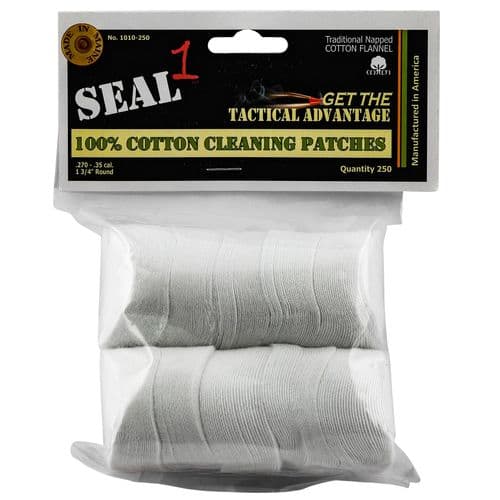 Seal 1 1010-250 Cleaning Patches 270-35 Cal Cotton 1.75" 250 Per Pack Seal 1 1010-250 Cleaning Patches 270-35 Cal Cotton 1.75" 250 Per Pack