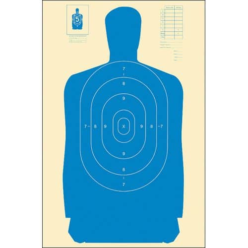 Action Target B27SBLUE100 B-27S Qualification Target Silhouette Hanging Paper Target 24" x 45" 100 Per Box Action Target B27SBLUE100 B-27S Qualification Target Silhouette Hanging Paper Target 24" x 45" 100 Per Box