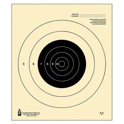 Action Target B16100 B-16 25-Yard Bullseye Hanging Tagboard Target 10.50" x 12" 100 Per Box Action Target B16100 B-16 25-Yard Bullseye Hanging Tagboard Target 10.50" x 12" 100 Per Box