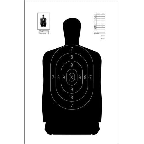 Action Target S29100 B-29 Qualification Target Silhouette Hanging Paper Target 11.50" x 22" 100 Per Box Action Target S29100 B-29 Qualification Target Silhouette Hanging Paper Target 11.50" x 22" 100 Per Box