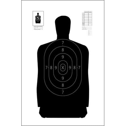 Action Target S29100 B-29 Qualification Target Silhouette Hanging Paper Target 11.50" x 22" 100 Per Box Action Target S29100 B-29 Qualification Target Silhouette Hanging Paper Target 11.50" x 22" 100 Per Box