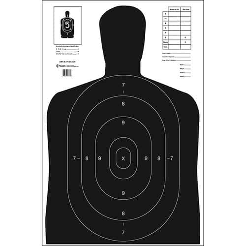 Action Target B27EBLACK100 B-27E Economy Silhouette Hanging Paper Target 23" x 35" 100 Per Box Action Target B27EBLACK100 B-27E Economy Silhouette Hanging Paper Target 23" x 35" 100 Per Box