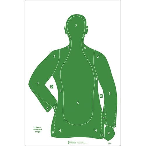 ACTION TARGET INC B21EGREEN100 B-21E Qualification Target Paper 23" x 35" Silhouette Green 100 Per Box ACTION TARGET INC B21EGREEN100 B-21E Qualification Target Paper 23" x 35" Silhouette Green 100 Per Box