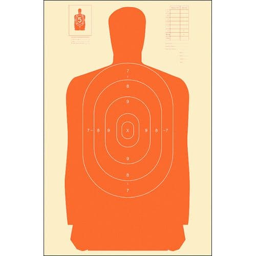 Action Target B27SORANGE100 B-27S Qualification Target Silhouette Hanging Paper Target 24" x 45" 100 Per Box Action Target B27SORANGE100 B-27S Qualification Target Silhouette Hanging Paper Target 24" x 45" 100 Per Box