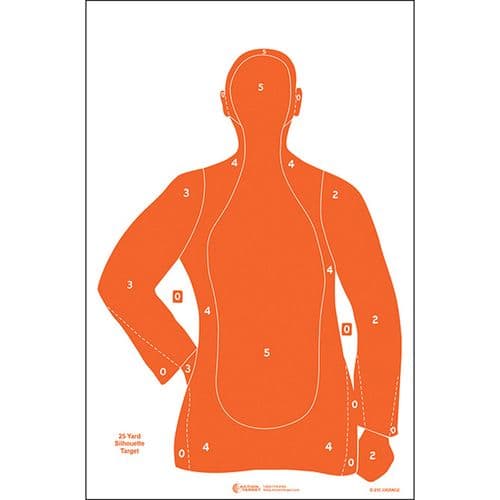 Action Target B21EORANGE100 B-21E Qualification Target Silhouette Paper Target 23" x 35" 100 Per Box Action Target B21EORANGE100 B-21E Qualification Target Silhouette Paper Target 23" x 35" 100 Per Box