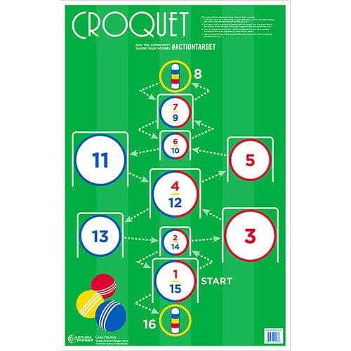 Action Target GSCROQUET100 Action Croquet Croquet Hanging Paper Target 23" x 35" 100 Per Box Action Target GSCROQUET100 Action Croquet Croquet Hanging Paper Target 23" x 35" 100 Per Box