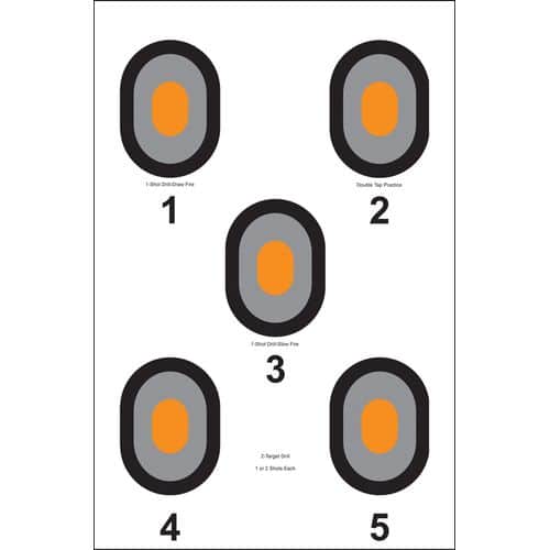 Action Target 530OC100 5 Bull's Eye Target Orange Center Bullseye Paper Target 23" x 35" 100 Per Box Action Target 530OC100 5 Bull's Eye Target Orange Center Bullseye Paper Target 23" x 35" 100 Per Box