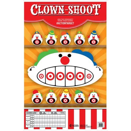 Action Target GSCARCLWN100 Action Clown-Shoot Clowns Hanging Paper Target 23" x 35" 100 Per Box Action Target GSCARCLWN100 Action Clown-Shoot Clowns Hanging Paper Target 23" x 35" 100 Per Box
