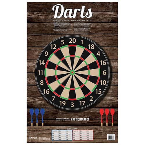 ACTION TARGET INC GSDARTS100 Action Darts Hanging Paper 23" x 35" Dart Board 100 Per Box ACTION TARGET INC GSDARTS100 Action Darts Hanging Paper 23" x 35" Dart Board 100 Per Box