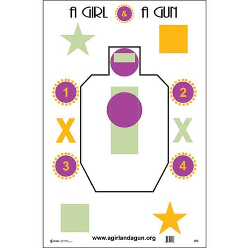 Action Target AGG100 A Girl & A Gun Silhouette/Shapes Paper Target 23" x 35" 100 Per Box Action Target AGG100 A Girl & A Gun Silhouette/Shapes Paper Target 23" x 35" 100 Per Box