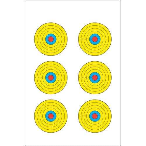 Action Target PRBE6100 High Visibility Fluorescent 6 Bull's-Eye Bullseye Paper Target 17.50" x 23" 100 Per Box Action Target PRBE6100 High Visibility Fluorescent 6 Bull's-Eye Bullseye Paper Target 17.50" x 23" 100 Per Box