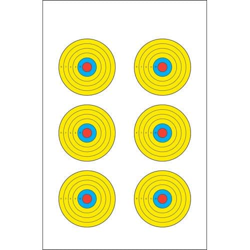 Action Target PRBE6100 High Visibility Fluorescent 6 Bull's-Eye Bullseye Paper Target 17.50" x 23" 100 Per Box Action Target PRBE6100 High Visibility Fluorescent 6 Bull's-Eye Bullseye Paper Target 17.50" x 23" 100 Per Box