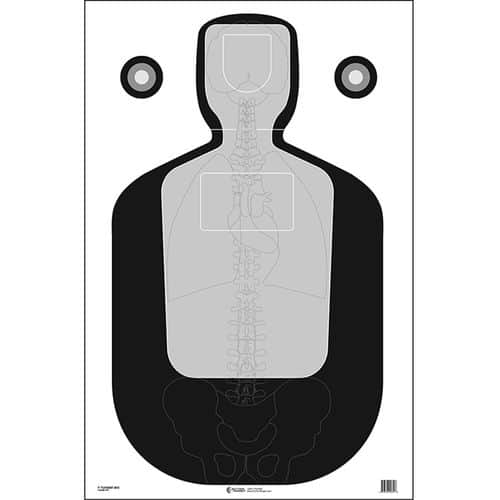 Action Target FTQ19ANTAV2100 TQ-19 Qualification Target Silhouette/Vitals Hanging Paper Target 23" x 35" 100 Per Box Action Target FTQ19ANTAV2100 TQ-19 Qualification Target Silhouette/Vitals Hanging Paper Target 23" x 35" 100 Per Box