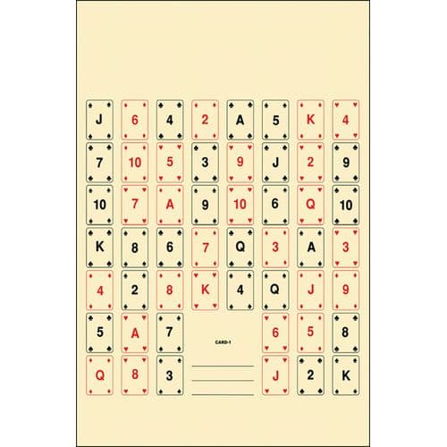 Action Target CARD1100 Playing Card #1 52 Playing Cards Paper Target 22.50" x 24" 100 Per Box Action Target CARD1100 Playing Card #1 52 Playing Cards Paper Target 22.50" x 24" 100 Per Box
