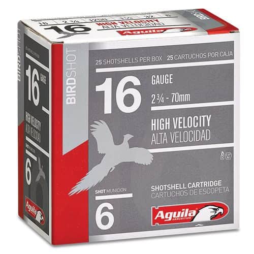 Aguila 1CHB1606 Field 16 Gauge 2.75" 1 1/8 oz 6 Shot 25 Bx/ 10 Cs Aguila 1CHB1606 Field 16 Gauge 2.75" 1 1/8 oz 6 Shot 25 Bx/ 10 Cs