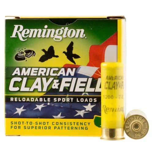 Remington Ammunition 20344 American Clay & Field Sport 12 Gauge 2.75" 1 1/8 oz 7.5 Shot 25 Bx/ 10 Cs Remington Ammunition 20344 American Clay & Field Sport 12 Gauge 2.75" 1 1/8 oz 7.5 Shot 25 Bx/ 10 Cs