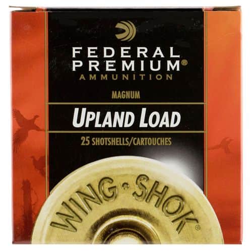 Federal P2585 Premium Upland Wing-Shok 20 Gauge 3" 1 1/4 oz 5 Shot 25 Bx/ 10 Cs Federal P2585 Premium Upland Wing-Shok 20 Gauge 3" 1 1/4 oz 5 Shot 25 Bx/ 10 Cs