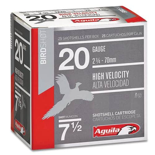 Aguila 1CHB2007 Field 20 Gauge 2.75" 1 oz 7.5 Shot 25 Bx/ 10 Cs Aguila 1CHB2007 Field 20 Gauge 2.75" 1 oz 7.5 Shot 25 Bx/ 10 Cs