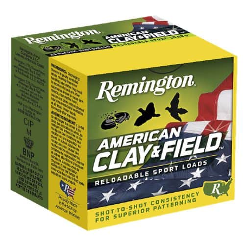Remington Ammunition 20356 American Clay & Field Sport 12 Gauge 2.75" 1 oz 8 Shot 25 Bx/ 10 Cs Remington Ammunition 20356 American Clay & Field Sport 12 Gauge 2.75" 1 oz 8 Shot 25 Bx/ 10 Cs