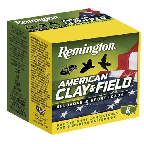Remington Ammunition 20348 American Clay & Field Sport 12 Gauge 2.75" 1 1/8 oz 9 Shot 25 Bx/ 10 Cs Remington Ammunition 20348 American Clay & Field Sport 12 Gauge 2.75" 1 1/8 oz 9 Shot 25 Bx/ 10 Cs