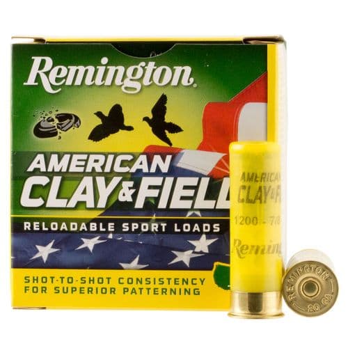 Remington Ammunition 20377 American Clay & Field Sport 20 Gauge 2.75" 7/8 oz 7.5 Shot 25 Bx/ 10 Cs Remington Ammunition 20377 American Clay & Field Sport 20 Gauge 2.75" 7/8 oz 7.5 Shot 25 Bx/ 10 Cs