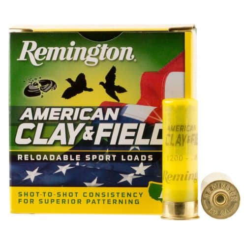 Remington Ammunition 20381 American Clay & Field Sport 20 Gauge 2.75" 7/8 oz 9 Shot 25 Bx/ 10 Cs Remington Ammunition 20381 American Clay & Field Sport 20 Gauge 2.75" 7/8 oz 9 Shot 25 Bx/ 10 Cs